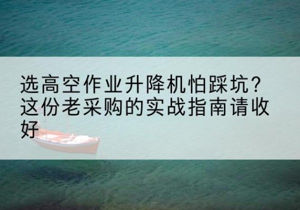 张家港高空作业升降机厂家推荐-选高空作业升降机怕踩坑？这份老采购的实战指南请收好